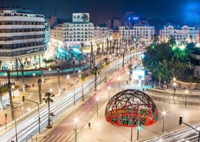 Coastal view of Casablanca with the Hassan II Mosque, a modern starting point on an Atlas itinerary.