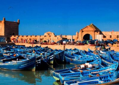 Seaside view of Essaouira’s historic ramparts, a coastal retreat on the edge of an Atlas itinerary.