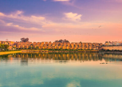 Bab Mansour gate in Meknes, an imperial city near the Middle Atlas Mountains on an Atlas itinerary.